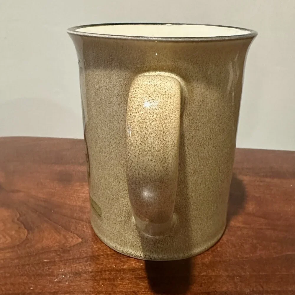 Pier 1 Owl Buddy Stoneware Coffee Mug Brown 16 oz Cup Twee Cottagecore Gift